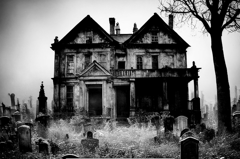 Haunted House and graveyard